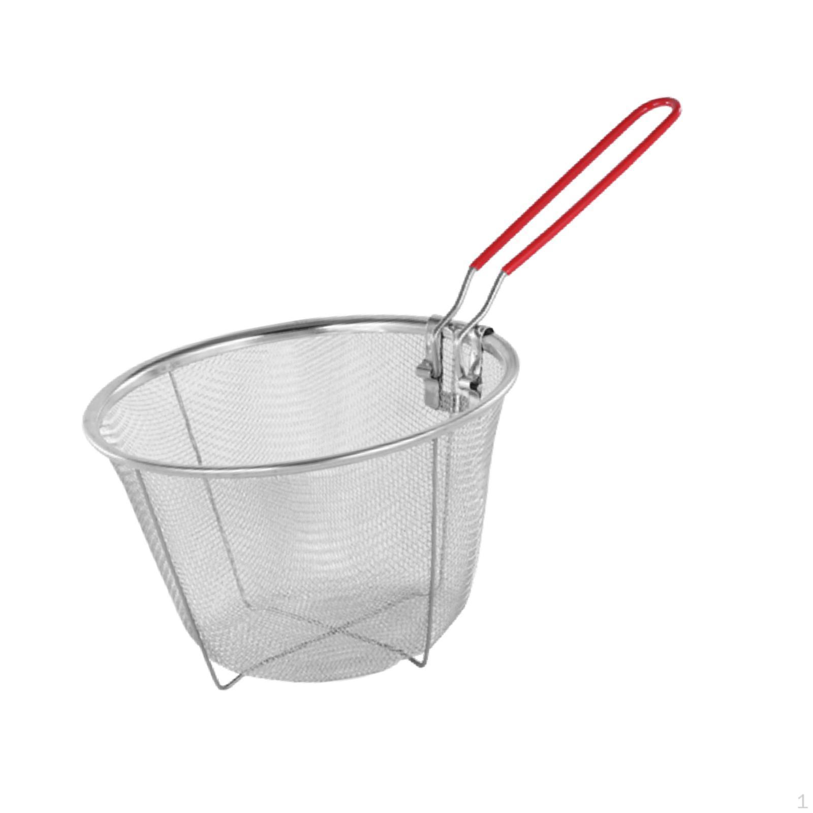 

Корзина для фритюра из нержавеющей стали для использования на кухне, сетчатый фильтр для фритюрницы 16cmx10cm