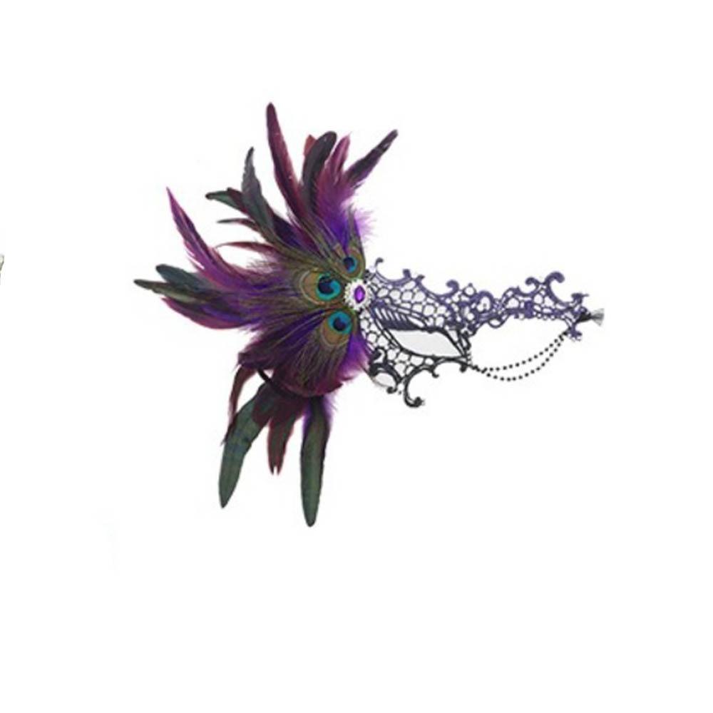 

Соблазнительный стиль Половина лица Кружевная маска Маска для вечеринки на Хэллоуин Фестиваль Праздничные аксессуары для костюма чёрный/фиолетовый