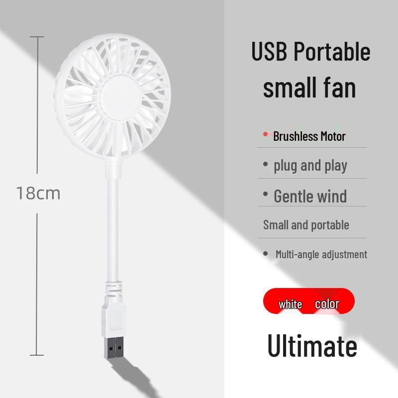 Portable USB Handheld Fan: Silent, Mini, and Power Bank-Compatible for Office, Dorm, and Outdoor Use