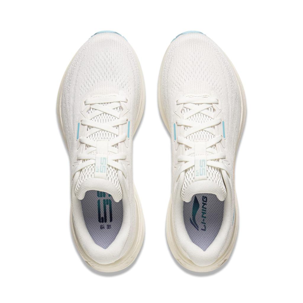 Li Ning My Leap 3.0 Cushioning Breathable Low top Casual Long Distance Running Shoes Women's Mist White ARSV024-1