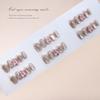 Manicure Long Almond False Nails French Simple Press On Nails Detachable Sweet Pink Bow Nail Tips DIY