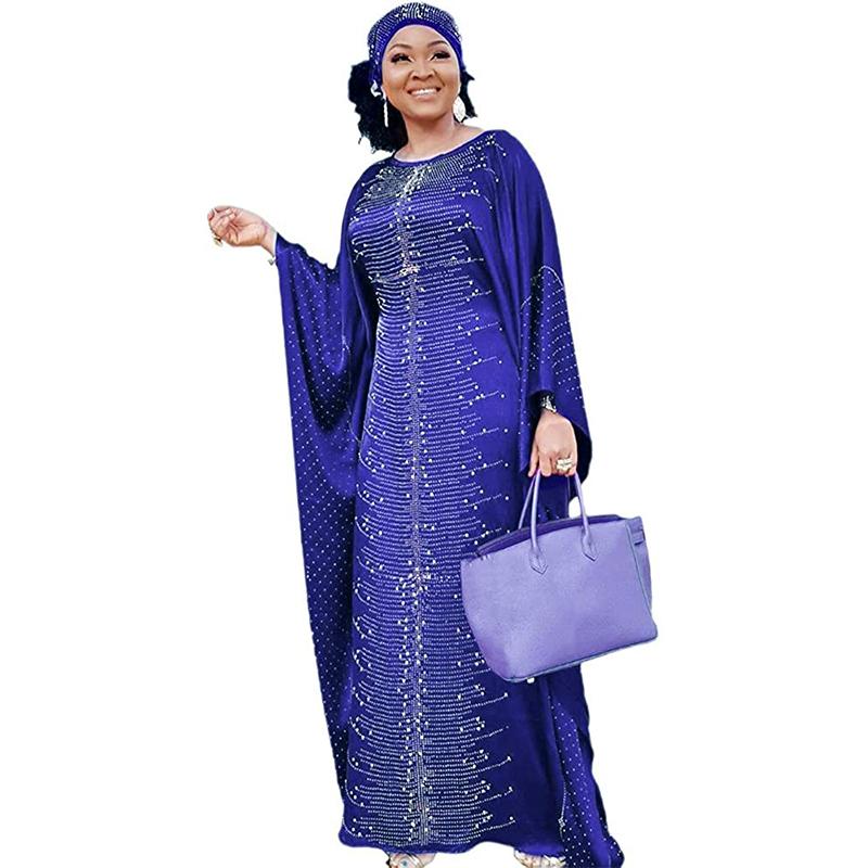 Modest Wedding Dress Beaded Long Gown Mother of the Bride Rhinestone Robe Head Scarf Ethiopian Dubai Clothes African Dresses