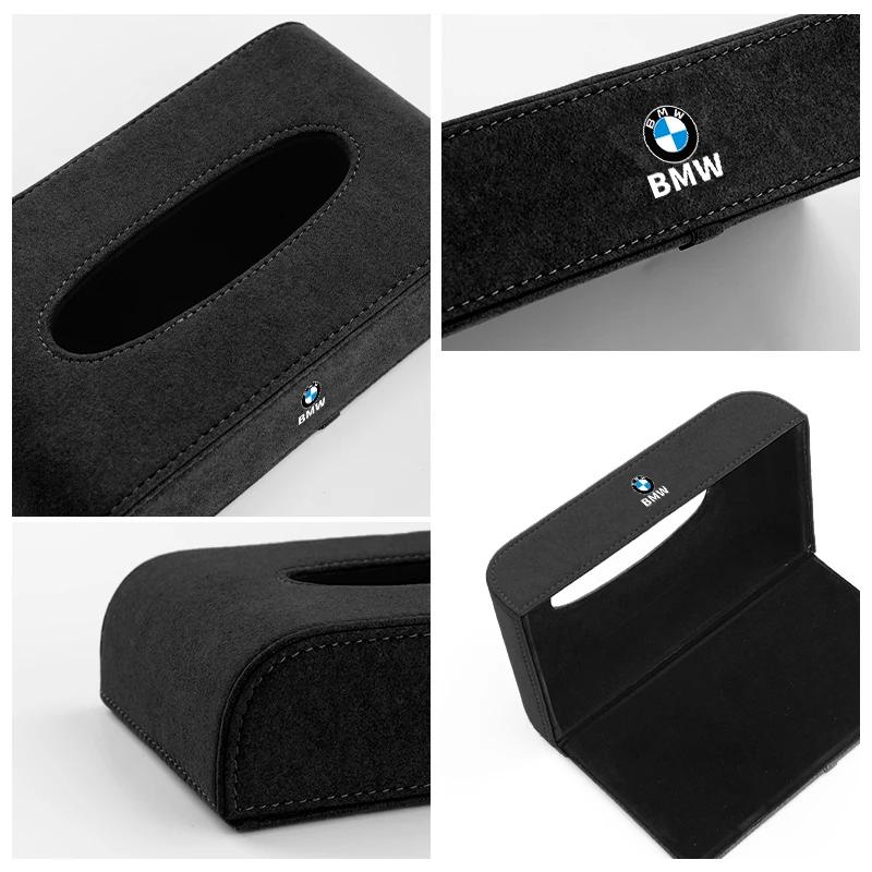 Car Sticker Hot 2025 Leather Car Armrest Tissue Box Holder Paper Storage BagTissue For BMW X1 X2 X3 X4 X5 X6 X7 F31 F48 F01 E90