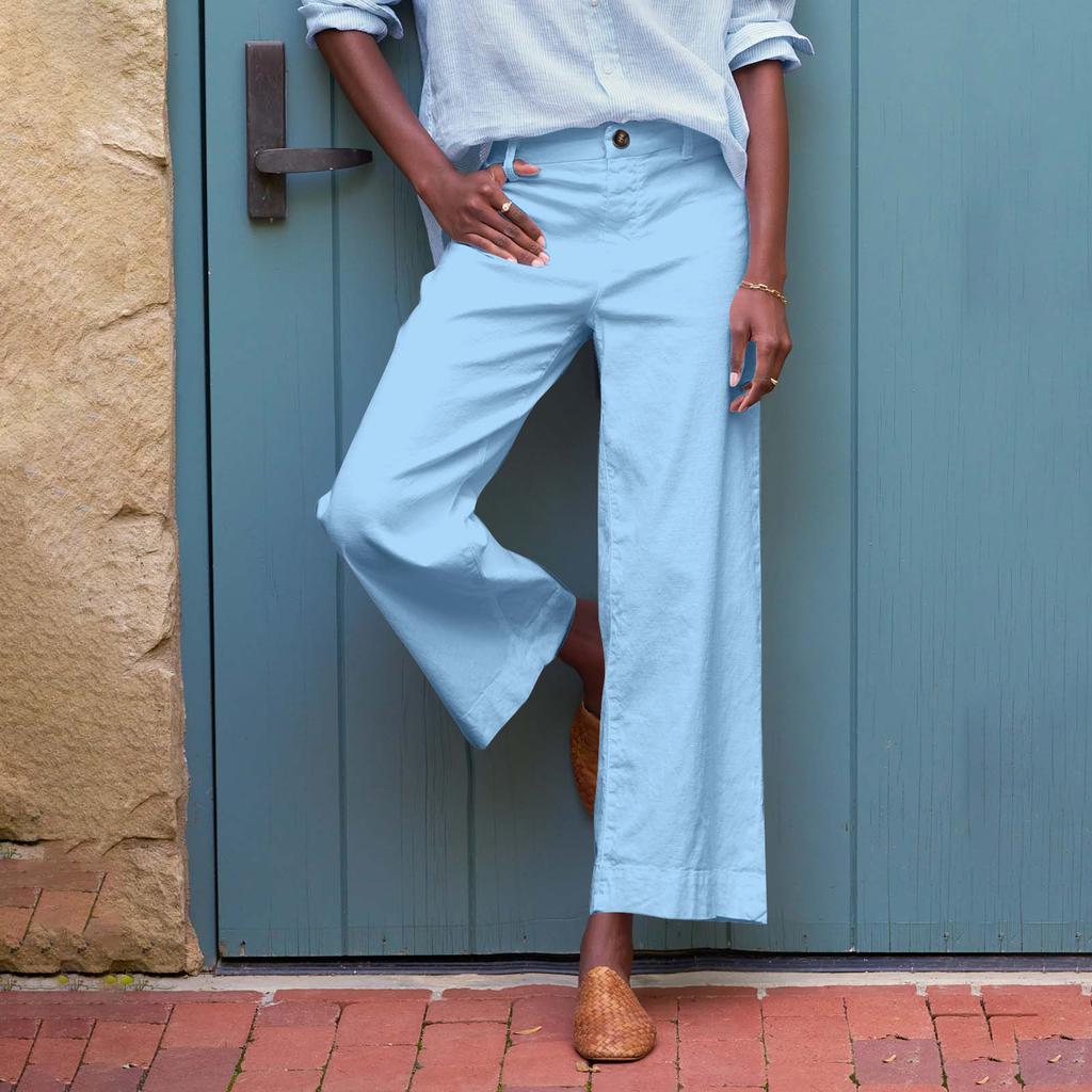 Women's High Waist Wide Leg Pants In Multiple Colors