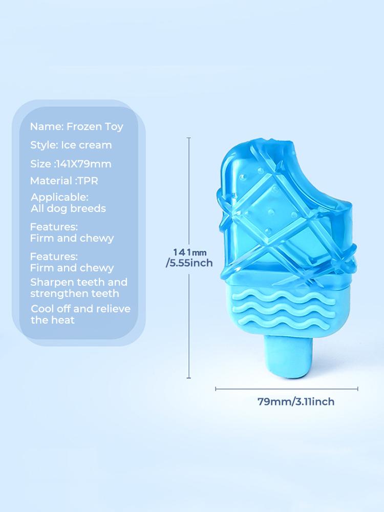 Frozen Dog Chew Toy Summer Cooling Ice Popsicle Puppy Teether Teeth Cleaning Gum Massager Small Medium Pet Supplies Interactive