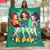 K-POP Print Blanket.Warm and Comfortable Flannel,Bedroom,Sofa,Bed,Chair,Gift,Picnics,Trip, Camp,Blankets.