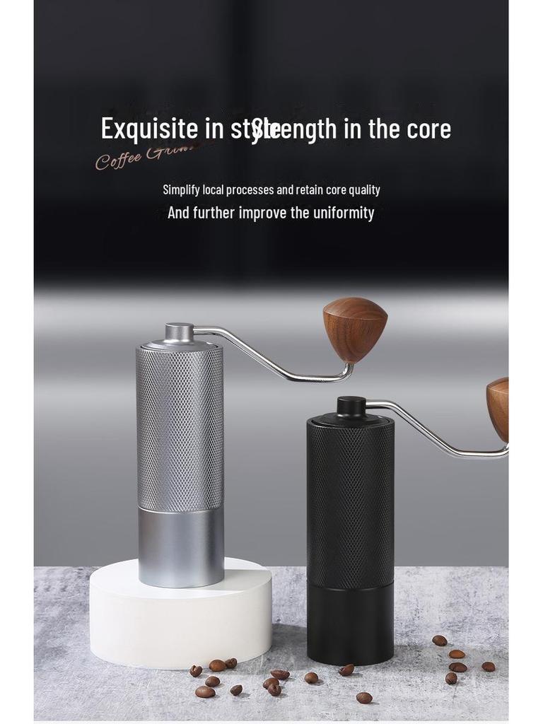 Portable Stainless Steel Manual Coffee Grinder with Hand Crank