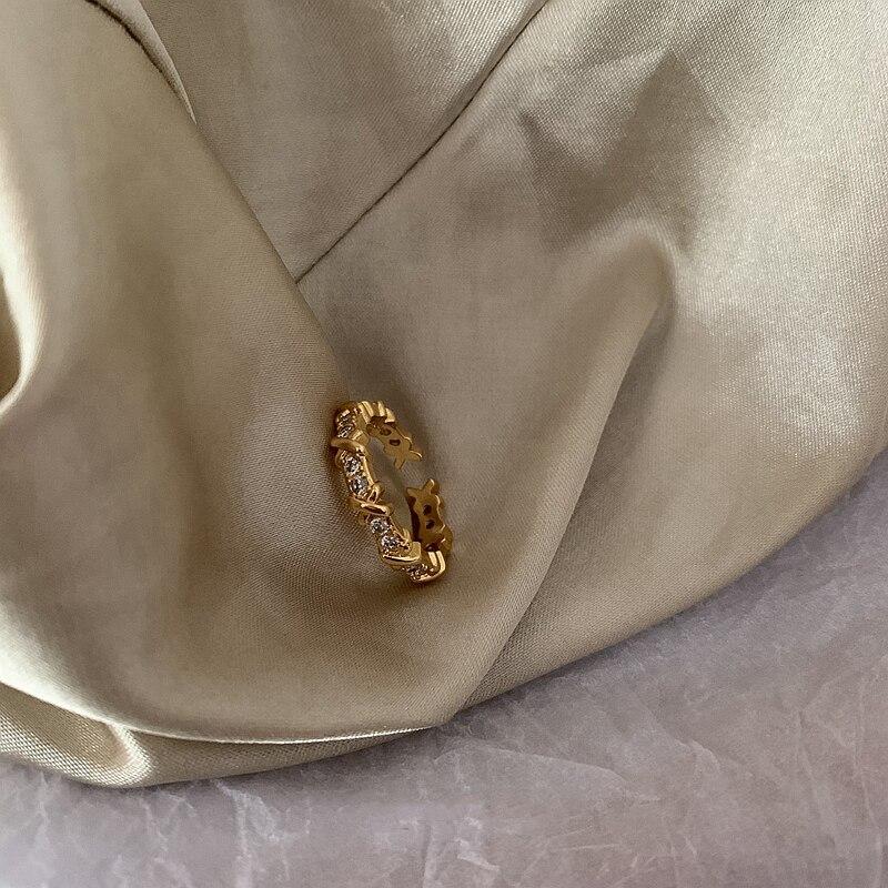 Prsteny ze stříbra 925 pro ženy Muži Francie Geometric Cross CZ Prsteny Šperky Dárky Novinka