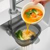 Sink Hanging Drain Basket Heat Resistant Food Grade Kitchen Vegetable Washing Drain Rack for Kitchen Food Scrap Filtering