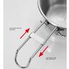 Outdoor Camping 304 Edelstahl Tragbare Faltbare Schnee Schüssel 3-stück Set