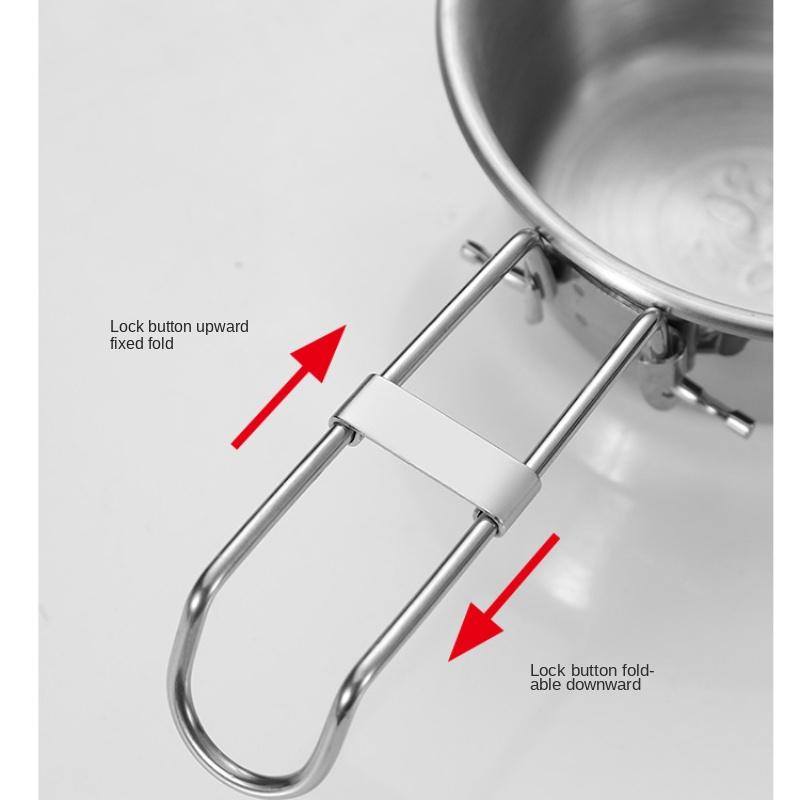 Outdoor Camping 304 Edelstahl Tragbare Faltbare Schnee Schüssel 3-stück Set