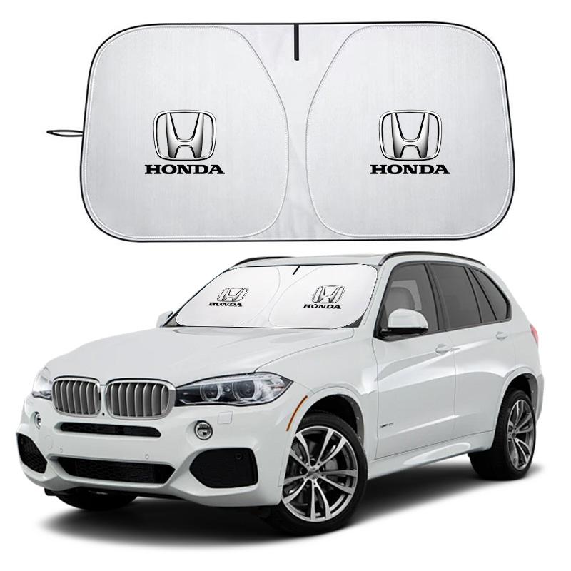 Car SunShade Windscreen Front Window Visor Sun Protect Plaid For Honda Civic Fit Jazz Accord Pilot CRV Odyssey Passport City HRV