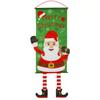 Christmas Decoration Hanging Flag: Santa Claus & Snowman Wall Ornament