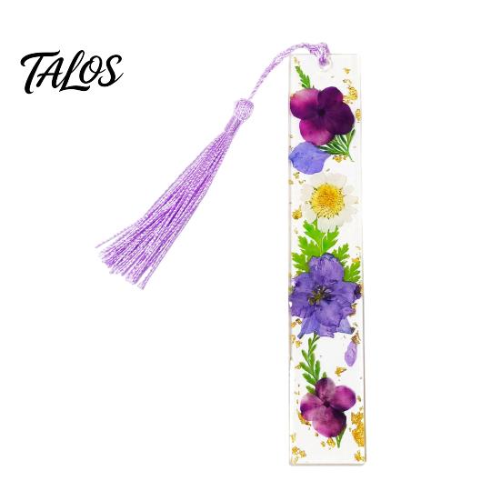 Aesthetic Page Holders Dried Flower Resin Bookmarks with Tassels, Double-Sided Magnetic Birthday Gift for Readers Book Lovers Friends, Pretty