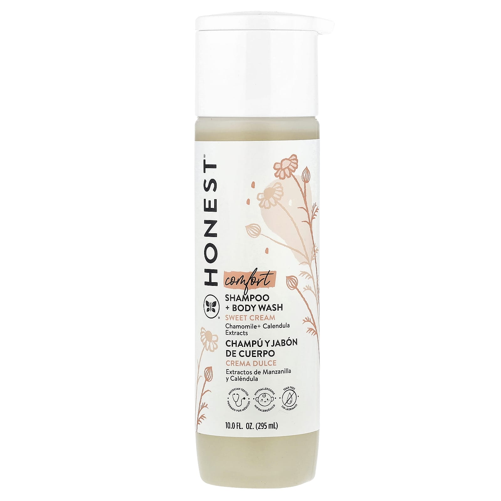 

The Honest Company Комфорт, Шампунь + Гель для душа, Сладкий крем, 295 мл (10 жидких унций)