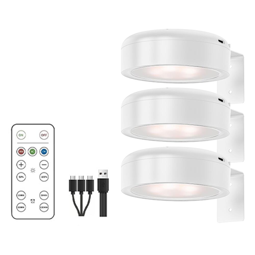 LED Light Magnetic Spotlight Rechargeable Wall Light Wireless Picture Light No Punch Reading Light Bedroom Bedside Light