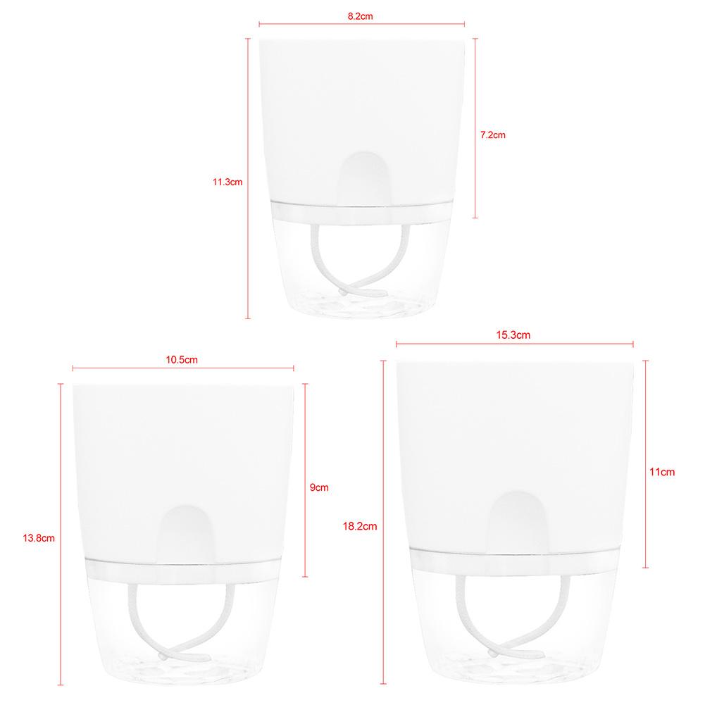 2 Layer Watering Planter With Water Container Self Watering Pot Plastic Flower Pot for Indoor Outdoor Plants and Flowers