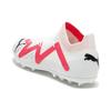Puma Future Pro Round Toe Comfortable MG (Rubber Short Studs) Artificial Grass Fabric Soccer Shoes Men Soccer Shoes White Pink 107363-01