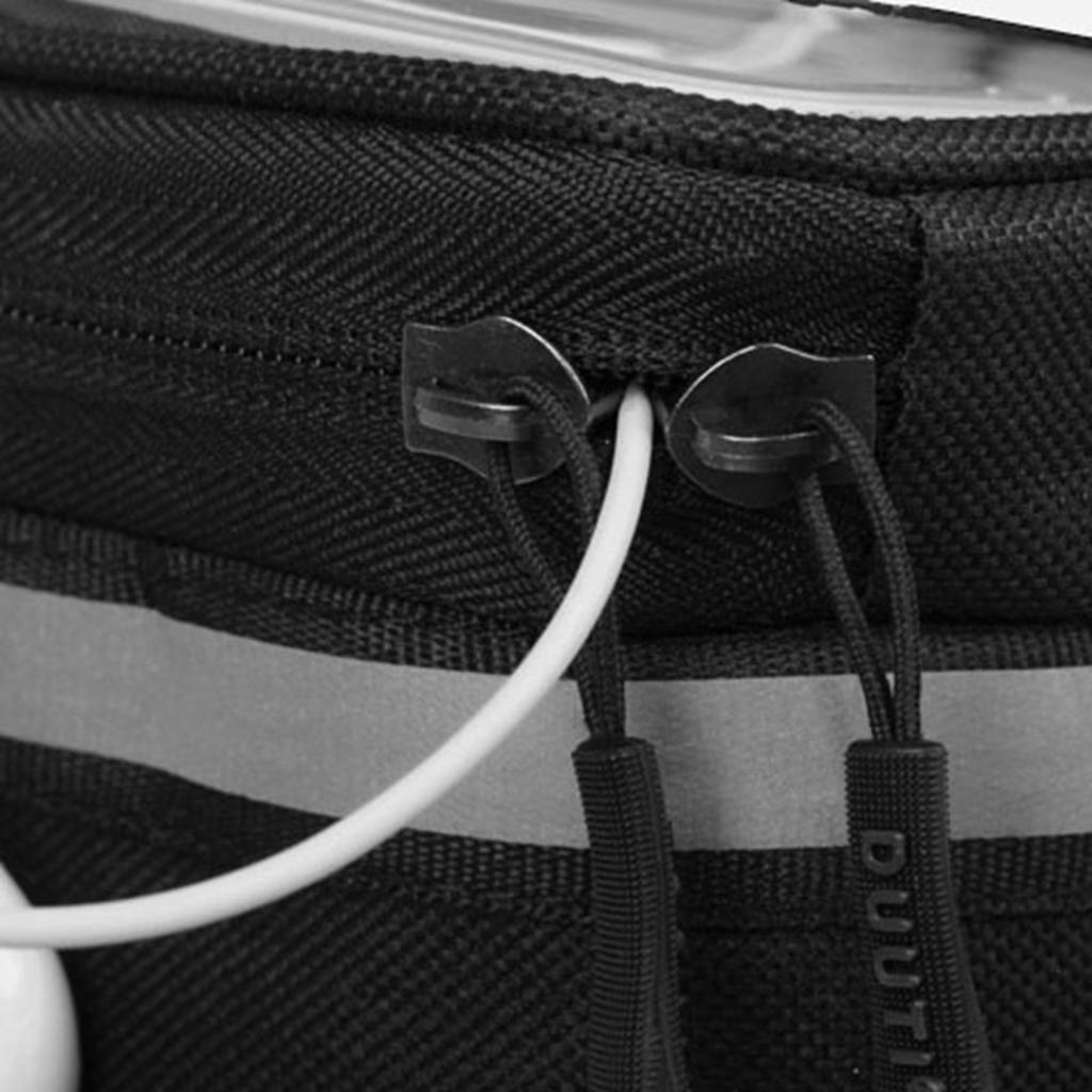 Bike Phone Front Frame Bag High Sensitivity TPU Touch Screen Bike Top Tube Bag with Compartment Black