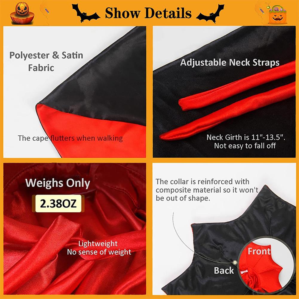 Peleryna Nietoperza dla Psów Kotów Peleryna Wampira Kostium Kota Straszna Impreza Cosplay Zwierzaka Strój do Przebrania Akcesorium