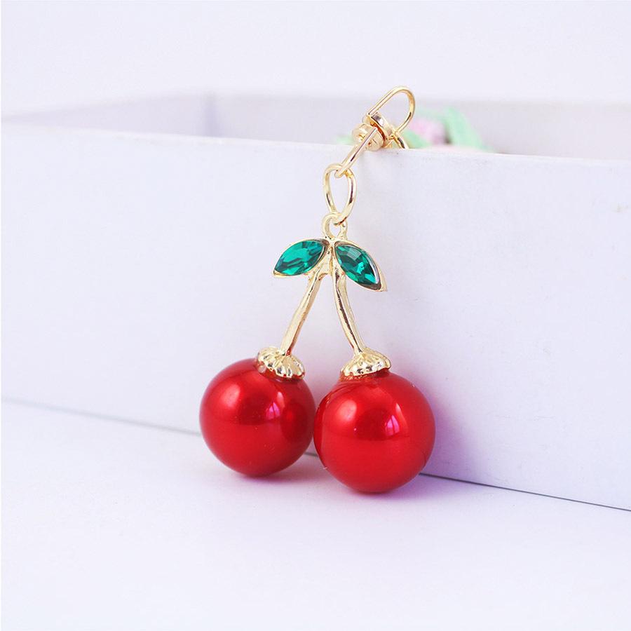 

Подвеска-брелок с кристаллами красной вишни – Подвеска на женскую сумку и подарок для рукоделия красный