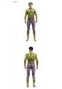 Green Digital Print Role-Playing Jumpsuit - Muscle Fit Performance Costume