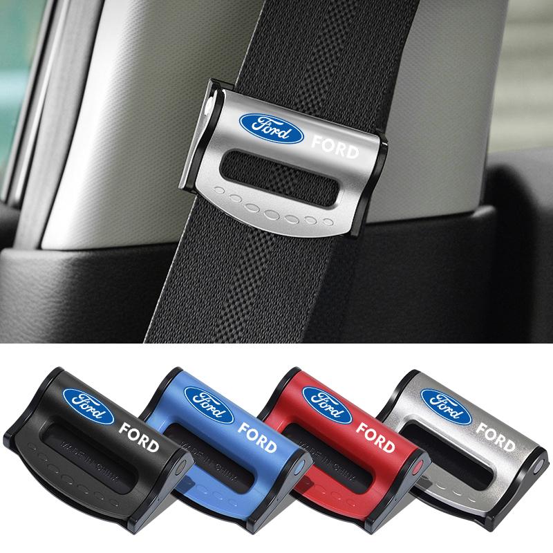 2Pcs Car Safety Seat Belt Buckle Clip Seatbelt Stopper Adjuster Clip For Ford Focus Mondeo Kuga Fiesta MK7 Escort Explorer Edge 2 4 MK2 MK4