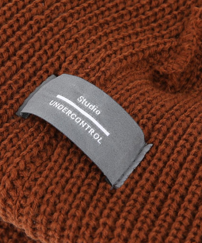 Eondeokeonteulolseutyudio Winter Short Beanie Double Roll Up Beanie / Ac / Origin Brown