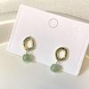 Retro Chinese Green Pearl Stud Earrings - Elegant S925 Sterling Silver Ancient Style Niche Design