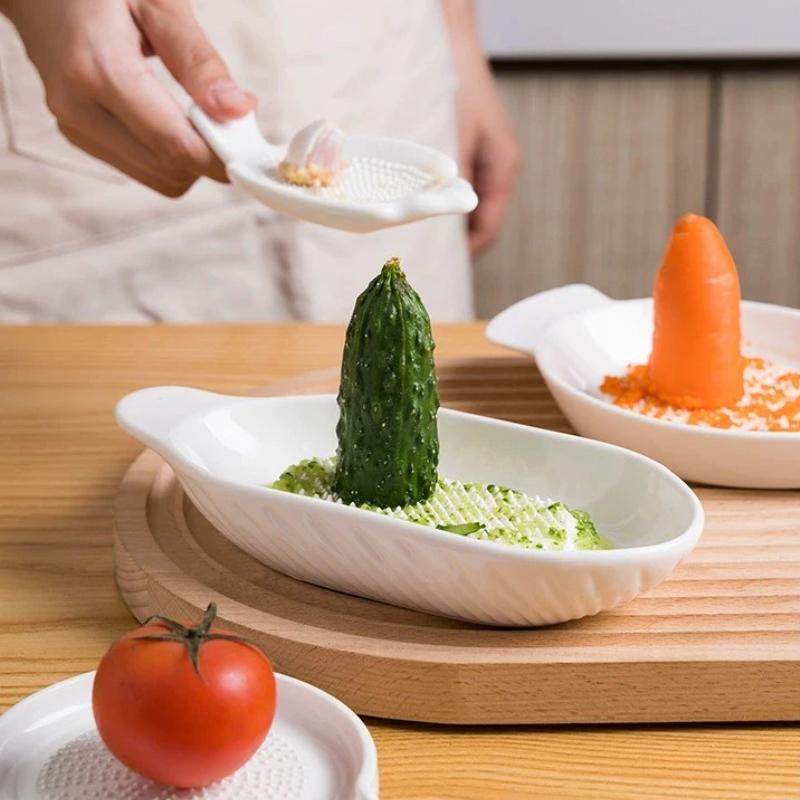 Japanese Ceramic Grinder Food and Vegetable Grinder Manual Garlic Grinder Kitchen Utensils Kitchen Decoration Kitchen Supplies