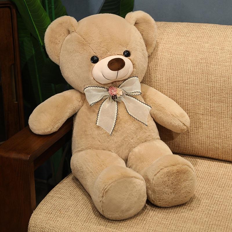 

Милый плюшевый мишка с галстуком-бабочкой, плюшевая игрушка, кукла для обнимания, подушка для обнимания, подарок на День святого Валентина, день рождения для девушки 60CM светло-серый