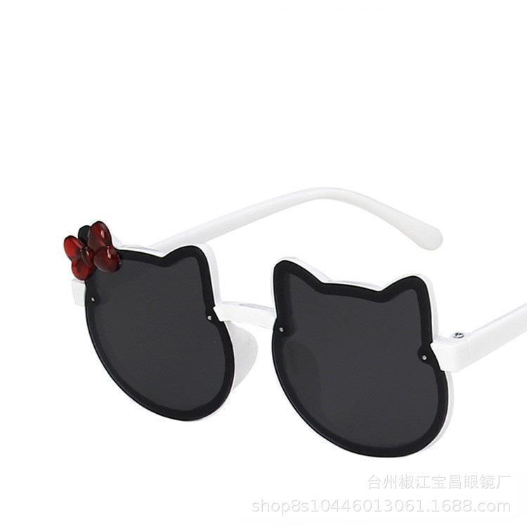 Children'S Sunglasses Cute Cartoon Bow Super Cute Baby Sunglasses Uv Protection Sunscreen Glasses