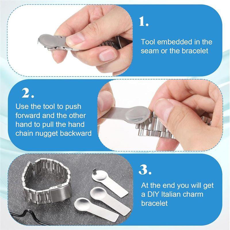 A60Z5 PCS Thumb Style Charms Opening Tools Metal Bracelet Helper Fitting Tool For Add And Remove Charm Braceletsmay