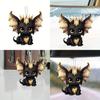 Car Decor Acrylic Flat Surface Black Dragon Pendant With Cartoon Style For Vehicle Interior Enhancement