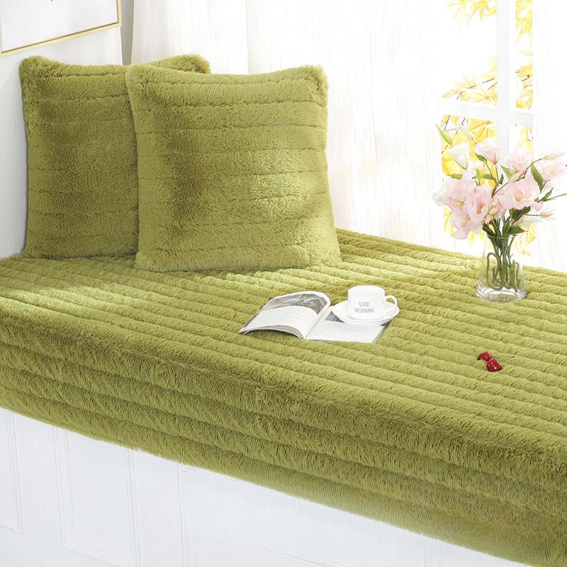 Plush Bay Window Mat Window Mat Fabric Pastoral Life Bay Window Tatami Seat Mat Thickened Non-Slip Balcony Mat