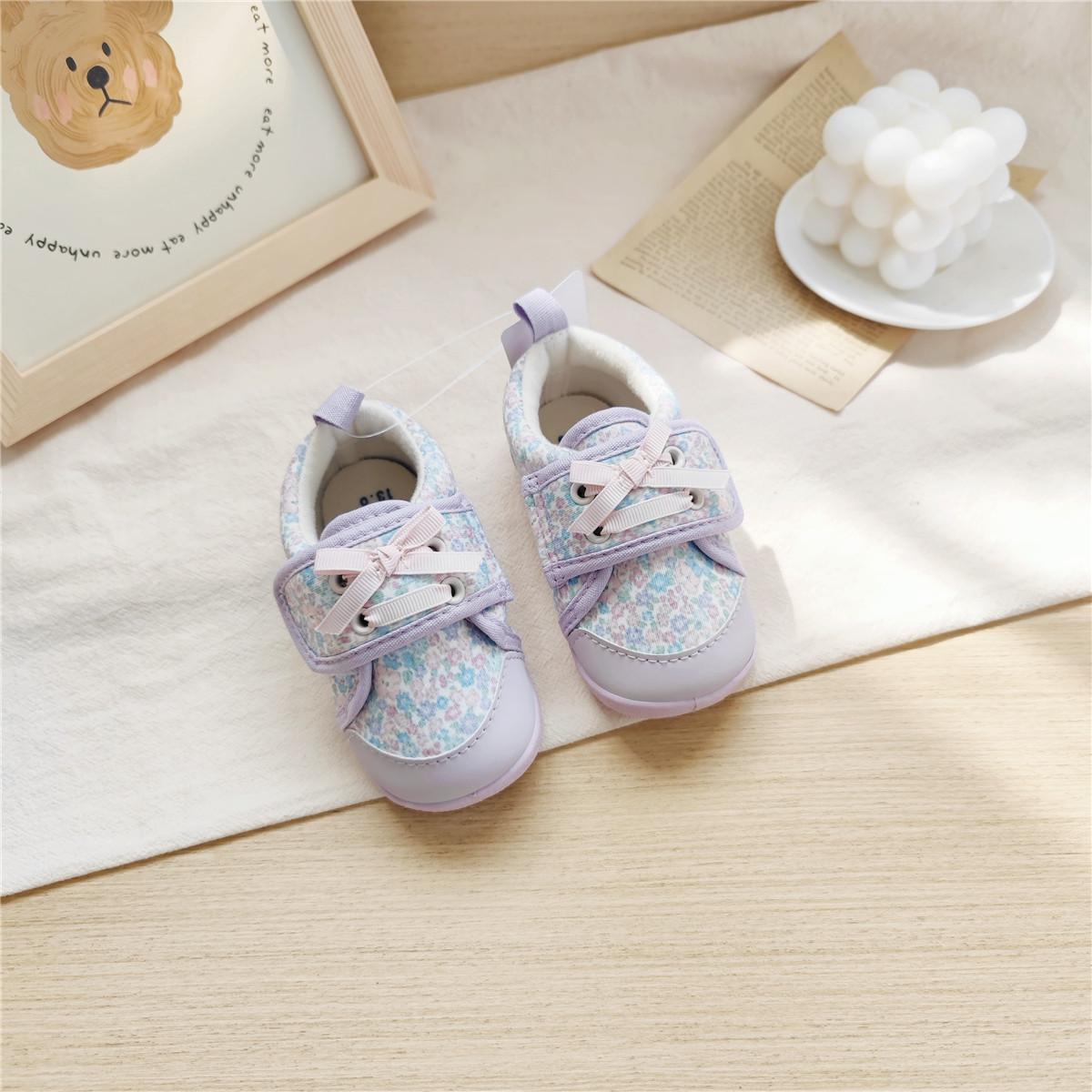 Flower Baby Girl Shoe Soft Sole Toddler Shoes Kids Shoe for Girl Toddler Boy Shoes Baby Boy Shoes Canvas Shoe Zapatillas Zapatos 12insole12cm фиолетовый