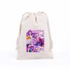KPop Demon Hunters Storage Drawstring Bag Music Cartoon Party Cookies Candy Package Kids Gift Bags Print Cotton Key Pouch