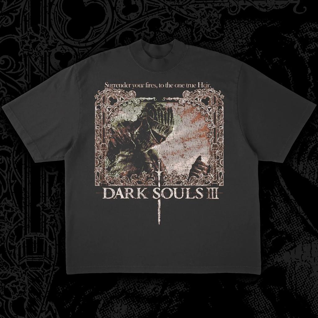 2026 Dark Souls 3 Printed T-shirt for Men and Women Summer Cotton Comfortable Loose Fashion Round Neck Short Sleeve Top
