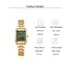 Fashion simple trend steel square quartz wristwatch bracelet with 7 pieces, suitable for Christmas, Thanksgiving gift