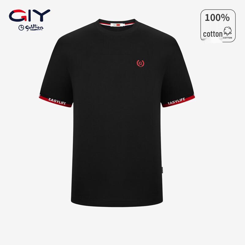 

Goldlion Men s Pure Cotton Short Sleeve Round Neck T-shirt 3XL