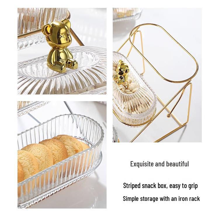 Elegant Multi-Layer Fruit and Snack Tray for Living Room