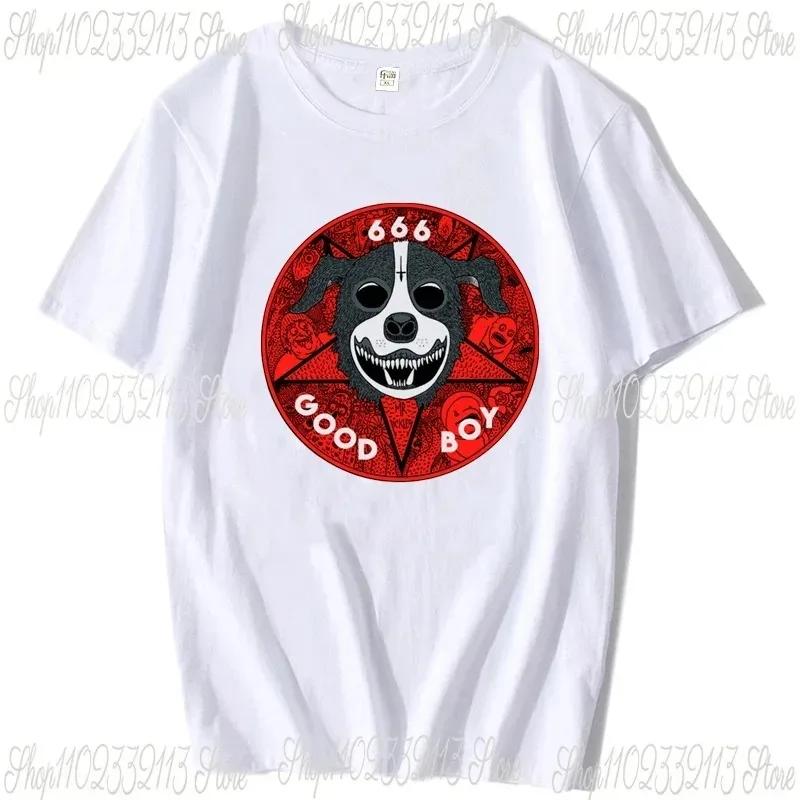 2024 Cartoon Mr Pickles T Shirt Men Soft Collie Dog T-shirt O-neck Short Sleeved Funny Tv Adult Adultswim Mature Dog Evil Satan