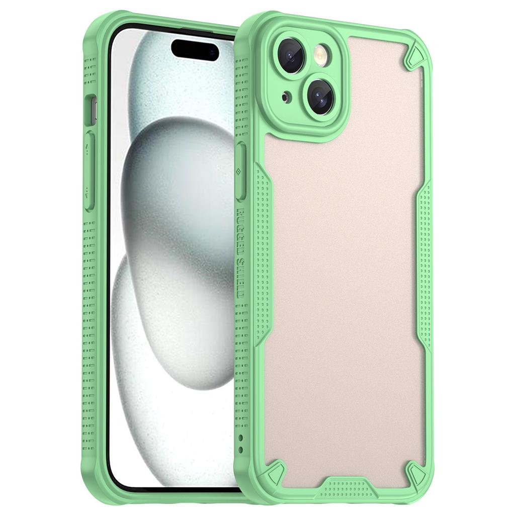 Armor Series For iPhone 15 Case PC+TPU Semi-Transparent Frosted Finish Protective Phone Cover