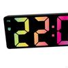 Colorful Big Screen Electronic Clock with Snooze Battery Operated Calendar Plug Dimmer for Tabletop