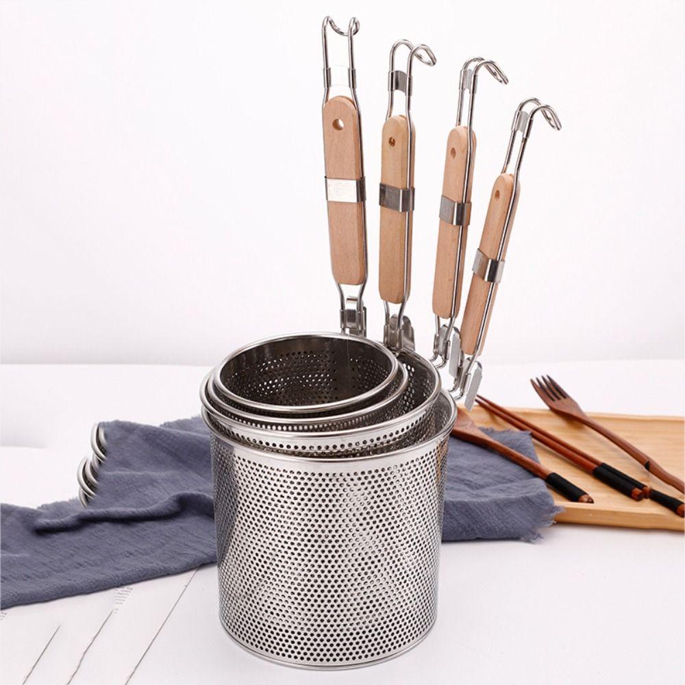 

Нержавеющая сталь утолщенная кухонная кастрюля для горячих блюд Lo Mein сито ложка корзина шумовка дуршлаг