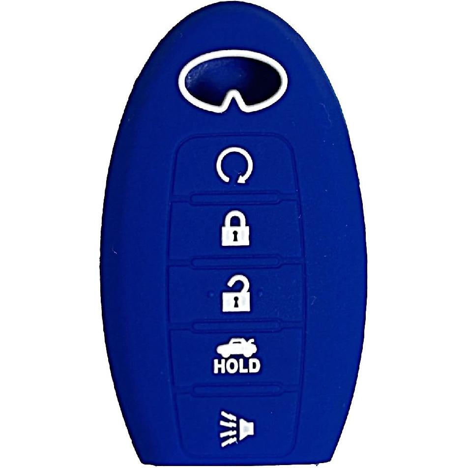 Key Fob Cover for QX55 QX80: 5 Buttons Silicone Remote Case Protector Fit for Infiniti Q60 Q50 QX55 QX50 QX60 QX80 2014 2015 2016 2017 2018      2024