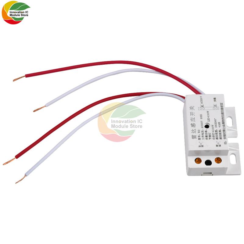 AC 220V PIR Motion Sensor Switch Microwave Radar Sensor Light Switch Automatic IR Infrared Human Body Detect On Off Aisle Switch