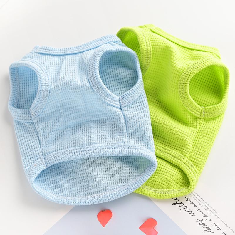 Pet Cat Dog Clothes Spring and Summer Thin Breathable Small Dog Teddy with Traction Vest