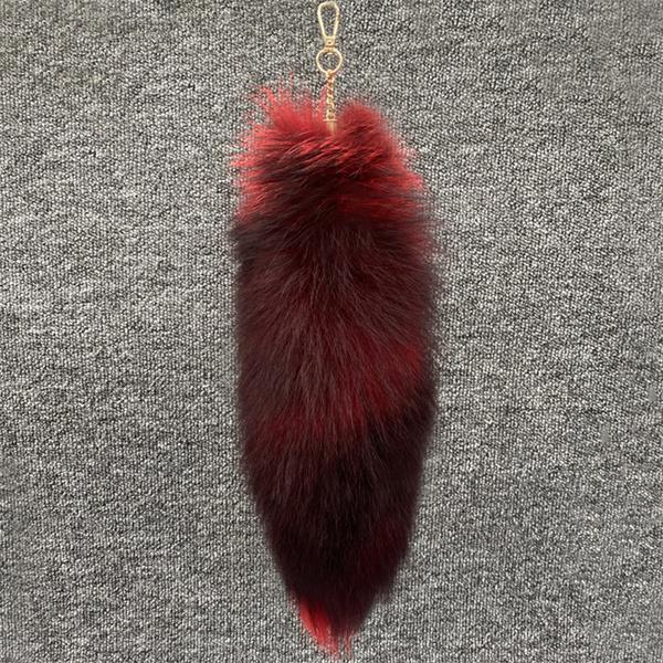 Huge Fluffy Faux Fur Fox Tail Keychain Bag Charms Therian Tail Fox Tail Keychain Fur Pendant Key Chain Plush Pendant Gift For
