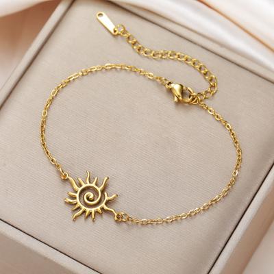 Spiral Sun Pendant Women's Personality Bracelet Fashion Minimalist Design Delicate Gift